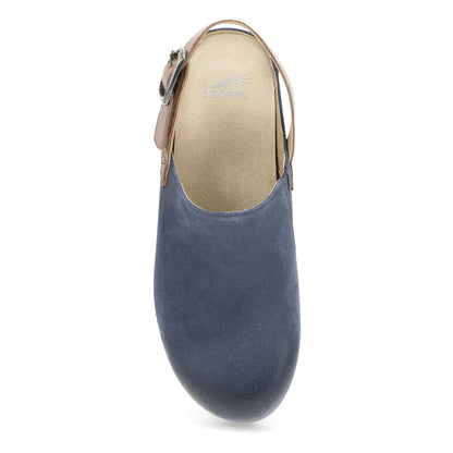 Merrin Blue Burnished Suede