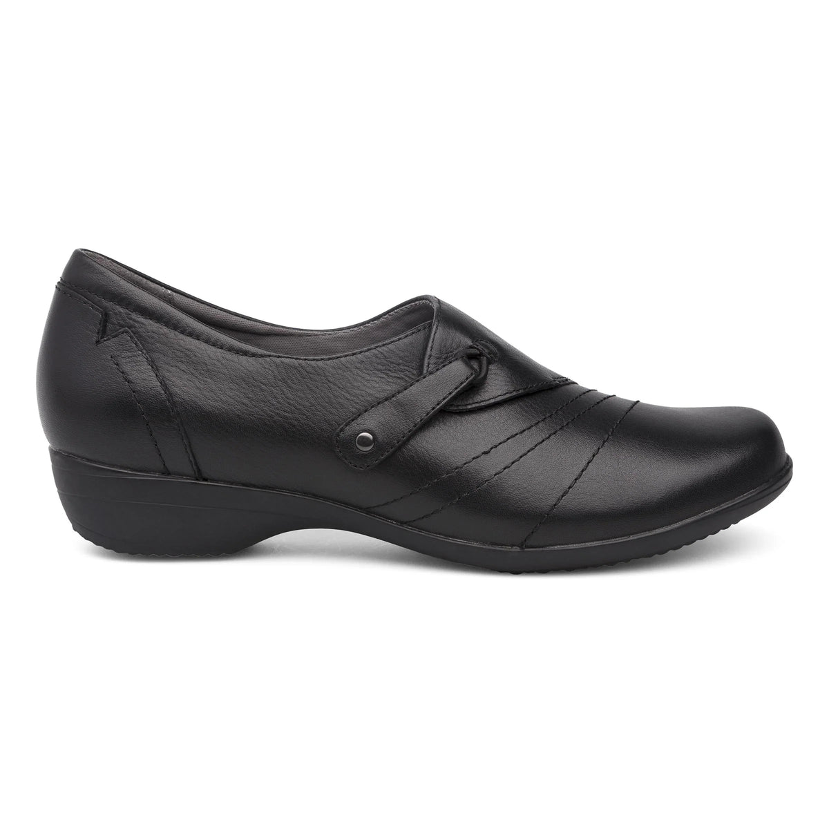 Franny Wide Black Leather