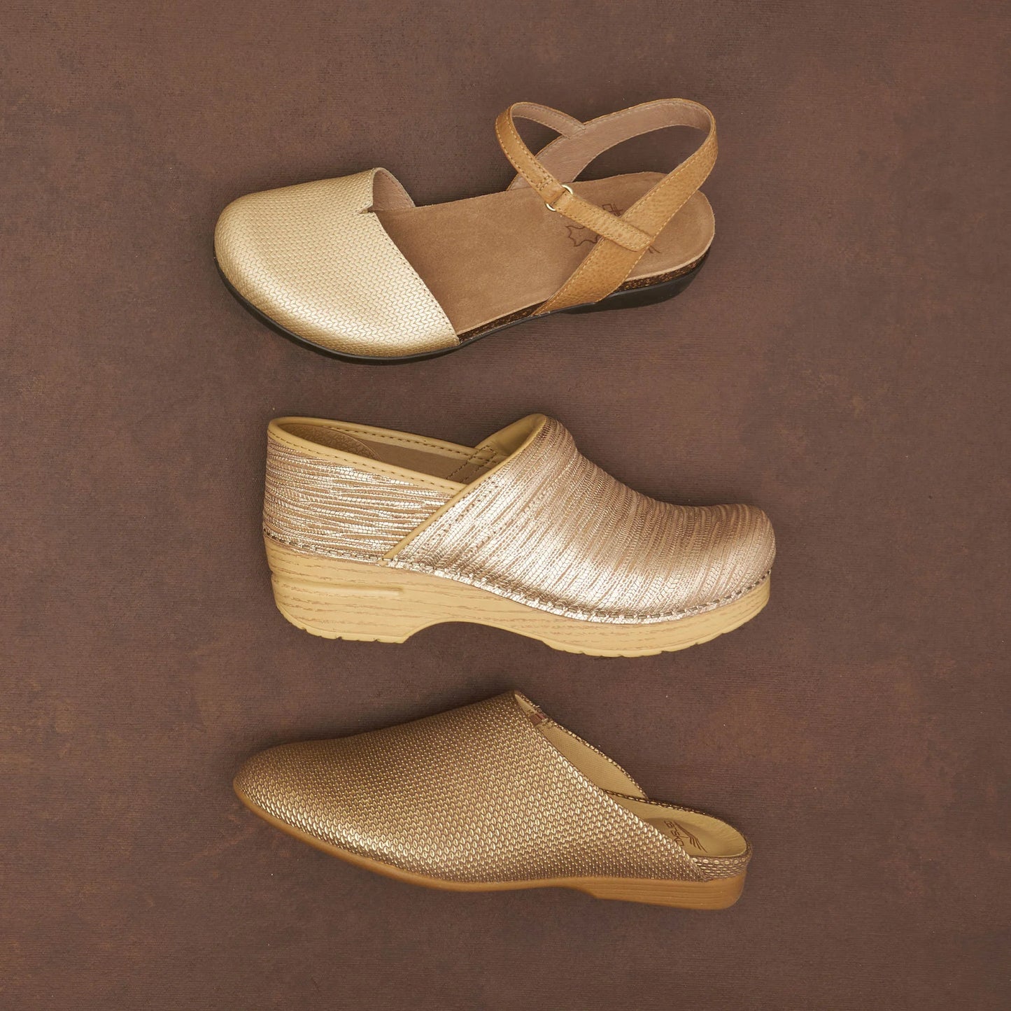 Lysa Mink/Gold Leather
