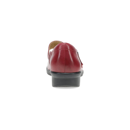 Collette Wide Red Burnished Nubuck